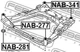 Сайлентблок балки задний левый/правый Febest (NAB-341) - изображение 2