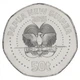 Монета Папуа-Нова Гвінея 50 тойя 2015 VF-AU Кольорова XV Тихоокеанські ігри Порт Морсбі - зображення 2