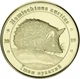 Медаль Украина 1 злотник 2019 «Красная книга Украины Ушастый ёж (Hemiechinus auritus)» UNC - изображение 1