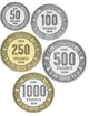 Набір монет Габон набір з 5 монет 2020 UNC 50, 100, 250, 500, 1000 франків - зображення 1