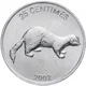 Монета Демократическая республика Конго 25 сентим 2002 Ласка UNC (KM#76) - изображение 1