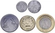 Набір монет Індія набір з 5 монет 1990-2011 F-VF 10, 25 пайса, 2, 5, 10 рупій - зображення 1