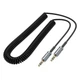 Аудиокабель HOCO UPA31 спиральный Cindy spring audio cable AUX 0.66–3 м Black - изображение 3