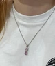 Кулон з цирконами "Рожева кішечка" на ланцюжку ювелірний сплав Xuping Jewelry покриття срібло в сувенірній коробочці (16026) - зображення 5