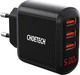 Мережевий зарядний пристрій Choetech Q5009 3xUSB-A 5В 3.4A Black - зображення 1
