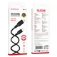 Кабель заряджання BOROFONE BX113 Silicone Type-C to Lightning (PD27W) швидка зарядка для телефону/смартфону Чорний - зображення 2
