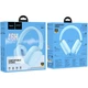 Беспроводные наушники Hoco W51, накладные, BT5.3, AUX, TF, 400mAh, 46h, blue - изображение 3