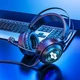 Дротові наушники HOCO W101 Streamer gaming headphones 2.4m, 3.5mm, USB, LED black - зображення 5