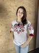 Женская белая вышиванка Ноко «Роза красная» 40 - изображение 1
