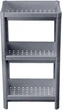 Этажерка 3-х ярусная MVM FH-22/3 GRAY пластиковая Серая (FH-22/3 GRAY) - изображение 1