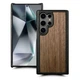 Шкіряна накладка Stenk WoodBacker для Samsung Galaxy S24 Ultra Чорна (76047) - зображення 1