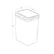 Ведро для мусора MVM с крышкой BIN-04 6л Серое (BIN-04 6L GRAY) - изображение 4
