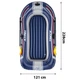 Човен надувний Bestway Hydro-Force Treck X1 228 х 121 см, сіро-синій - изображение 11