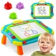 Дошка-столик для малювання Ricokids 2-в-1, стиральна ручка, 3 магнітні штампи, 4 кольори панелі, ергономічна ручка(ISL_7325F24D9F1A) - зображення 1