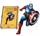 Деревянный фигурный пазл Max Woody "Captain America" A4 45 деталей - изображение 5