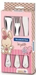 Набір столових приборів (3 пр) TRAMONTINA (66973/005 BABY Le Petit pink рожевий) - зображення 1