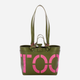 Torba shopper damska skórzana IUNTOO 171003-VERDE+FUXIA Zielona (800070329308) - obraz 3