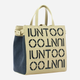 Torba shopper damska IUNTOO 140003-BEIGE-JEANS Beżowa (800070262512) - obraz 3
