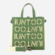Torba shopper damska IUNTOO 140003-SALVIA-BEIGE Zielona (800070262515) - obraz 4