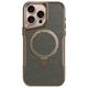 TPU+PC чохол Metal Buttons with MagSafe Carbon Ring для Apple iPhone 15 Pro (6.1") Золотий - зображення 1