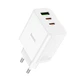 Сітковий зарядний пристрій Hoco C126A Pure PD+QC 40W(2C1A) Колір Білий - зображення 3