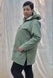 Женская двухсторонняя демисезонная куртка Mishele 3016-1 Оливковый, 54 - изображение 7