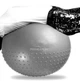 Мяч для фитнеса (фитбол) полумассажный PowerPlay 4003 Ø65 cm Gymball Серый + насос (PP_4003_65cm_Light-grey) - изображение 4