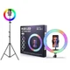 Кольцевая лампа со Штативом RGB 36 см,Светодиодная LED лампа,Кольцевой свет,Разноцветная лампа блогера - изображение 10
