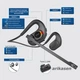 Беспроводная Bluetooth 5.3 гарнитура с открытым ухом Arikasen влагонепроницаемые наушники со съемным микрофоном для колл-центра / работы, 9.2х13.4х4.6 см, черный (99431750) - изображение 8