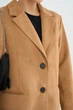 Замшевый жакет блейзер оверсайз женский QU STYLE Коричневый (DC241003 brown (standart (SML)) - изображение 3