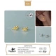 Детские серебряные серьги гвоздики 930 пробы "A little silver snake" - изображение 2