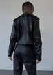 Куртка косуха коротка з еко шкіри 42-44 чорний IB 1064 - зображення 12