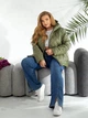 Куртка женская димисезонная хаки 56-58 р2322А.801 - изображение 2