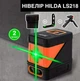 Двухлучевой лазерный уровень HILDA LS218 нивелир с зеленым лазером и самовыравниванием + штатив, настенная опора и сумка для переноски, оранжевый (99331781) - изображение 1