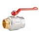 Кран кульовий Icma №352 (посилений) 1 1/2" ВН, латунний, ручка-важіль, нікельований, PN30 - изображение 1
