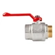 Кран кульовий Icma №352 (посилений) 1 1/2" ВН, латунний, ручка-важіль, нікельований, PN30 - изображение 3