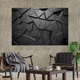 Картина на холсте No Brand Чёрные 3D треугольники 80x54 см (V329-1_L) - изображение 1