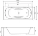 Ванна акриловая Helmken Edelva 130x70 см (2964F8D430) комплект 2 в 1: прямоугольная ванна, ножки - изображение 14