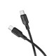Кабель BOROFONE BX113 Lenny Type-C to Type-C – кабель для зарядки и передачи данных, 60 Вт, 1 м Black - изображение 1
