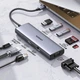 Док-станция Ugreen CM498 10-in-1 USB3.1 Type-C - HDMI VGA USB 3.0×3 RJ45 SD PD 3,5мм TRRS 100W Grey (15601) - изображение 3