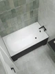 Ванна акриловая Helmken Edelva 130x70 см (9D1318128N) комплект 3 в 1: прямоугольная ванна, ножки и Черная фронтальная панель - изображение 13