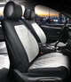 Чехлы на передние сиденья автомобиля 3D экокожа и алькантара Elegant Modena EL 700 233 серого цвета - изображение 2