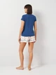 Пижама (футболка + шорты) женская больших размеров хлопковая Cornette Womens sleepwear 822-315 Lily А25 XL Синий/Розовый/Оранжевый (5902458254538) - изображение 2
