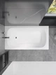 Ванна акриловая Helmken Edelva 130x70 см (3930333G0M) комплект 4 в 1: прямоугольная ванна, ножки, Белая фронтальная и боковая панель - изображение 8