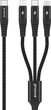 Кабель Proove Hydra 3-in-1 Type-C + Micro USB + Lightning 1 м Black (602440001) - изображение 1