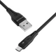 Кабель Proove Soft Silicone Micro USB 2.4A 1 м Black (492050001) - изображение 3