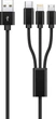 Кабель Proove Triple Connection 3-in-1 Type-C + Micro USB + Lightning 1.2 м Black (491920001) - изображение 1