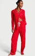 Піжама фланель Victoria's Secret Flannel Long Pajama Set (сорочка+штани) XS червона - зображення 1