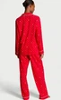Піжама фланель Victoria's Secret Flannel Long Pajama Set (сорочка+штани) XS червона - зображення 2