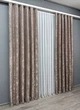 Комплект готових штор VR-Textil Жакард Sultan YL № 1669ш Какао 100х270 см 2 шт (31-742) - зображення 4